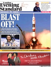 London Evening Standard (UK) Newspaper Front Page for 16 December 2015