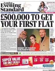 London Evening Standard (UK) Newspaper Front Page for 16 December 2017