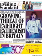 London Evening Standard (UK) Newspaper Front Page for 16 February 2017