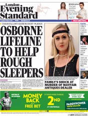 London Evening Standard (UK) Newspaper Front Page for 16 March 2016