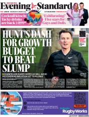 London Evening Standard front page for 16 March 2023