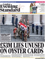 London Evening Standard (UK) Newspaper Front Page for 16 April 2013