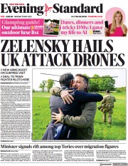 London Evening Standard front page for 16 May 2023