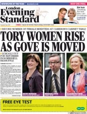 London Evening Standard (UK) Newspaper Front Page for 16 July 2014