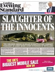 London Evening Standard (UK) Newspaper Front Page for 16 July 2016