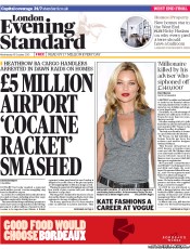 London Evening Standard (UK) Newspaper Front Page for 17 October 2013