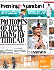 London Evening Standard (UK) Newspaper Front Page for 17 October 2019