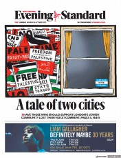 London Evening Standard (UK) Newspaper Front Page for 17 October 2023
