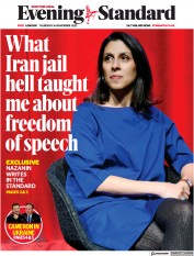 London Evening Standard front page for 17 November 2023