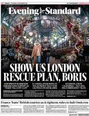 London Evening Standard (UK) Newspaper Front Page for 17 December 2021