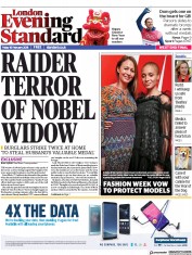 London Evening Standard (UK) Newspaper Front Page for 17 February 2018