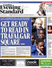 London Evening Standard Newspaper Front Page (UK) for 17 May 2013