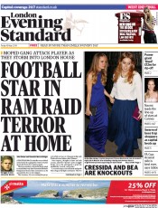London Evening Standard Newspaper Front Page (UK) for 17 May 2014