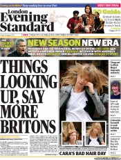 London Evening Standard (UK) Newspaper Front Page for 17 August 2013