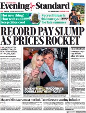 London Evening Standard (UK) Newspaper Front Page for 17 August 2022