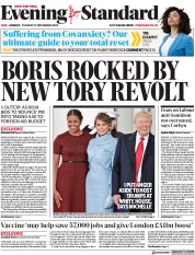 London Evening Standard (UK) Newspaper Front Page for 18 November 2020