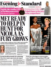 London Evening Standard (UK) Newspaper Front Page for 18 February 2023