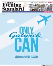 London Evening Standard (UK) Newspaper Front Page for 18 May 2016