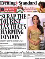 London Evening Standard front page for 18 May 2023