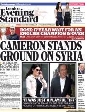 London Evening Standard (UK) Newspaper Front Page for 18 June 2013