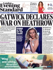 London Evening Standard (UK) Newspaper Front Page for 18 August 2015