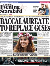 London Evening Standard (UK) Newspaper Front Page for 18 September 2012