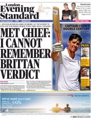 London Evening Standard (UK) Newspaper Front Page for 19 October 2015
