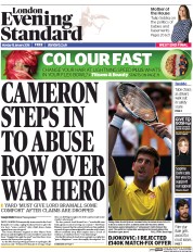 London Evening Standard (UK) Newspaper Front Page for 19 January 2016