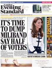 London Evening Standard (UK) Newspaper Front Page for 19 June 2014
