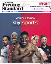 London Evening Standard (UK) Newspaper Front Page for 19 July 2017