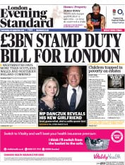 London Evening Standard (UK) Newspaper Front Page for 1 October 2015