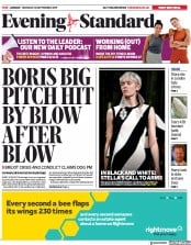 London Evening Standard (UK) Newspaper Front Page for 1 October 2019