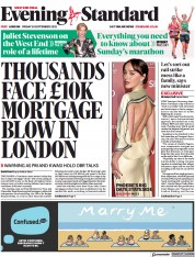 London Evening Standard (UK) Newspaper Front Page for 1 October 2022