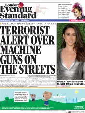 London Evening Standard (UK) Newspaper Front Page for 1 November 2016