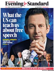 London Evening Standard front page for 1 December 2023