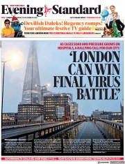 London Evening Standard (UK) Newspaper Front Page for 1 January 2021