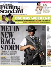 London Evening Standard Newspaper Front Page (UK) for 1 March 2014