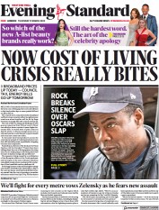 London Evening Standard (UK) Newspaper Front Page for 1 April 2022