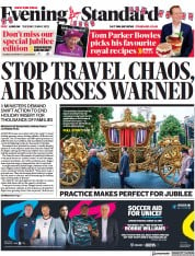 London Evening Standard (UK) Newspaper Front Page for 1 June 2022