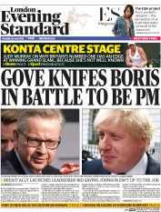 London Evening Standard (UK) Newspaper Front Page for 1 July 2016