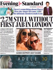 London Evening Standard (UK) Newspaper Front Page for 20 November 2021