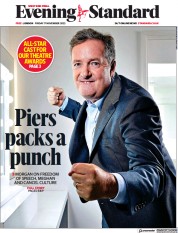 London Evening Standard front page for 20 November 2023