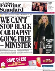London Evening Standard (UK) Newspaper Front Page for 20 January 2018