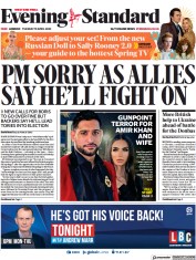 London Evening Standard (UK) Newspaper Front Page for 20 April 2022