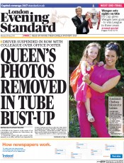 London Evening Standard (UK) Newspaper Front Page for 20 May 2014