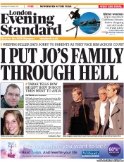 London Evening Standard (UK) Newspaper Front Page for 21 October 2011