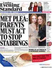 London Evening Standard (UK) Newspaper Front Page for 21 February 2017
