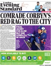 London Evening Standard (UK) Newspaper Front Page for 21 February 2018