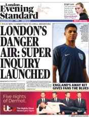 London Evening Standard (UK) Newspaper Front Page for 21 March 2017