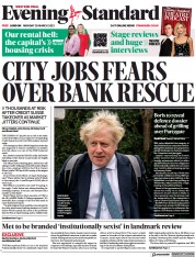 London Evening Standard front page for 21 March 2023